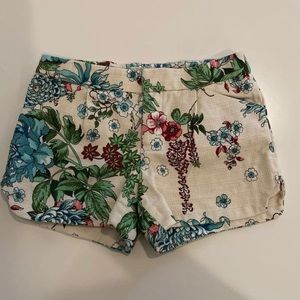 Zara Girls Floral Shorts size 5/6